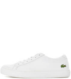 Белые кеды из натуральной кожи Lacoste