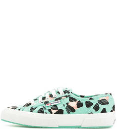 Текстильные кеды с животным принтом Superga