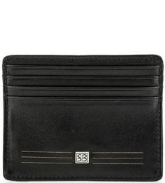 Черная кожаная визитница Sergio Belotti