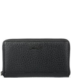 Черный кожаный кошелек Gianni Conti