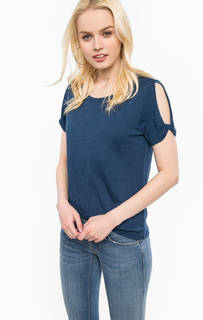 Синяя футболка из хлопка Mustang