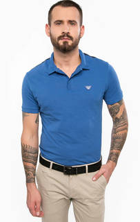 Синяя футболка поло из хлопка Armani Jeans
