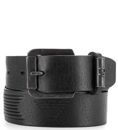 Кожаный ремень с логотипом бренда Armani Jeans