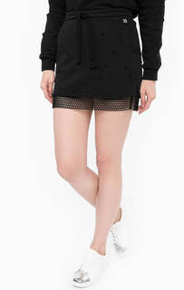 Короткая юбка с рваными деталями MET