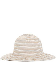Шляпа-панама бежевого цвета в полоску Luhta