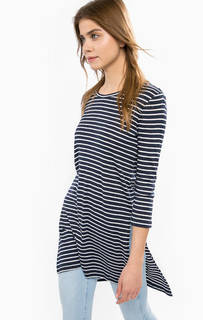 Туника из хлопка в полоску с разрезами Tom Tailor Denim
