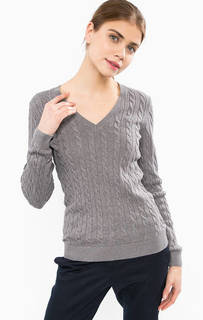 Серый джемпер с треугольным вырезом Lacoste