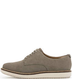 Серые полуботинки из нубука Clarks