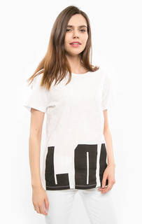 Хлопковая футболка с принтом Silvian Heach