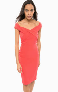 Платье-футляр цвета фуксии с застежкой на молнию Guess