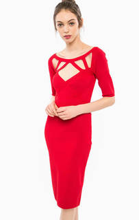 Облегающее красное платье из вискозы Marciano Guess