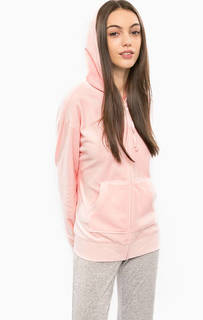 Розовая толстовка из хлопка на молнии Juicy Couture