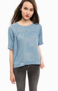 Джинсовая блуза оверсайз с короткими рукавами Mustang