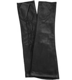 Длинные кожаные митенки Eleganzza