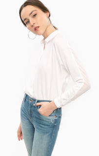 Белая блуза оверсайз с длинными рукавами Wrangler