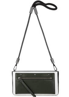 Кожаная сумка со съемным карманом Dkny