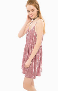 Короткое платье из бархатной ткани Glamorous
