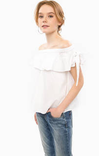 Белая блуза с открытыми плечами Glamorous