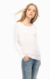 Белая футболка оверсайз из хлопка Replay