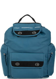 Вместительный синий рюкзак с широкими лямками Mandarina Duck
