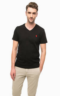 Хлопковая футболка с треугольным вырезом U.S. Polo Assn.