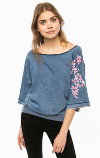 Синий свитшот с короткими рукавами Gas