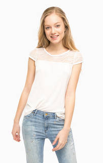 Блуза белого цвета с короткими рукавами Wrangler