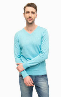 Голубой джемпер с треугольным вырезом Tom Tailor