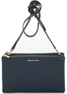 Синяя кожаная сумка через плечо Michael Michael Kors