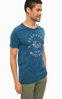 Хлопковая футболка с контрастным принтом Scotch&Soda