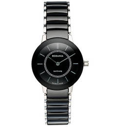 Часы круглой формы с керамическим браслетом Rodania