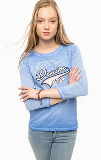 Хлопковая футболка с рукавами три четверти Tom Tailor Denim