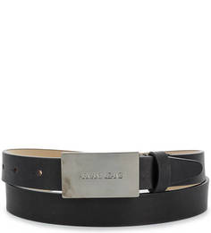 Кожаный ремень с прямоугольной пряжкой Armani Jeans