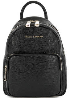 Черный кожаный рюкзак с одним отделом Fiato Dream