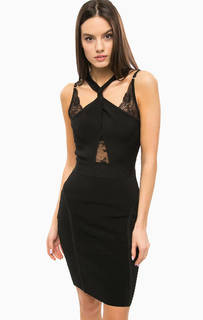 Черное платье с кружевными вставками Marciano Guess