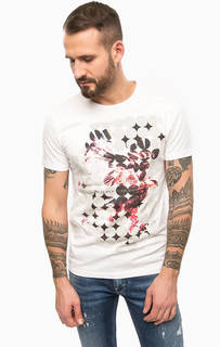 Белая футболка с принтом Gas