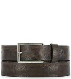 Кожаный ремень со стальной пряжкой Gas