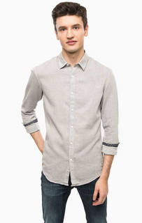 Приталенная рубашка из хлопка Tom Tailor Denim