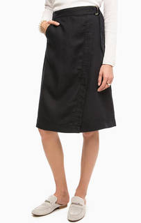 Синяя юбка с запахом Pennyblack