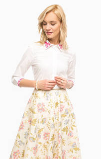 Белая приталенная рубашка с рукавами три четверти Pennyblack