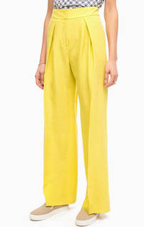 Широкие желтые брюки Stefanel