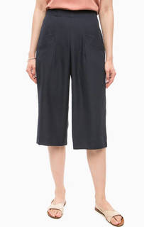 Синие брюки кюлоты с двумя карманами Ichi