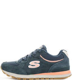 Синие кроссовки на шнурках Skechers