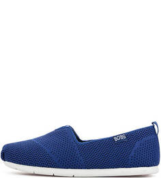 Синие текстильные слипоны Skechers