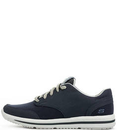 Синие кроссовки на шнурках Skechers