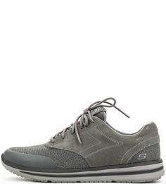 Серые кроссовки на шнурках Skechers
