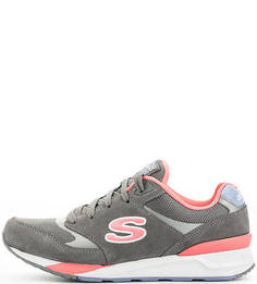 Серые кроссовки на шнурках Skechers