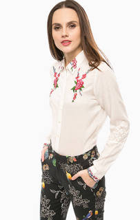 Рубашка с кружевными вставками и вышивкой Desigual