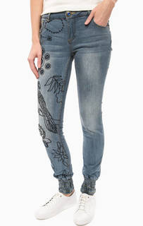 Зауженные джинсы с манжетами Desigual