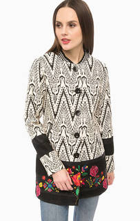 Хлопковое пальто с цветочным принтом Desigual